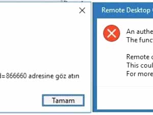 CredSSP Uzak Masaüstü Bağlantı Hatası Çözümü